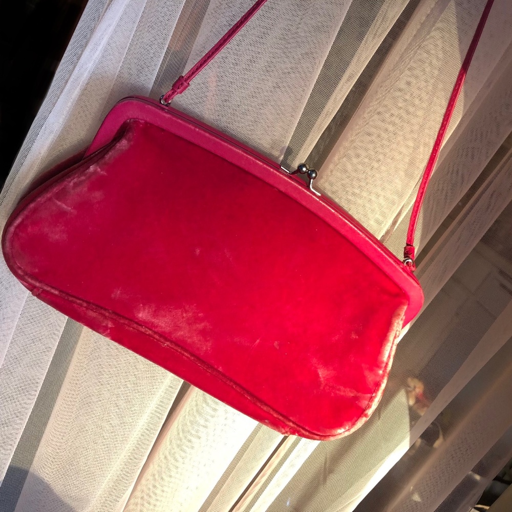 Vintage Banana Republic Magenta pink hand bag clutch